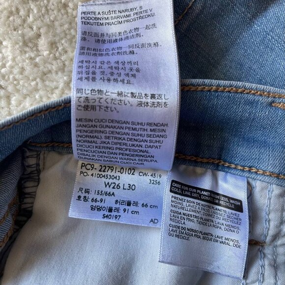 Levi's Mile High Super Skinny Distressed Women Jeans Size 26/30 - Picture 7 of 12